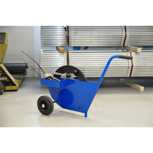 Baustellenwagen Bandwagen, 460x990x640mm (BxLxH), 2 Bockrollen, blau