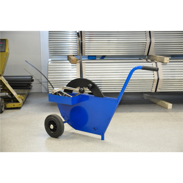 Baustellenwagen Bandwagen, 460x990x640mm (BxLxH), 2 Bockrollen, blau