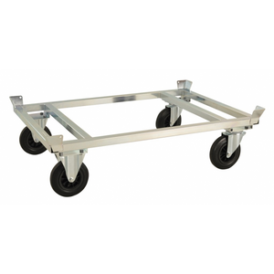 Palettenwagen mit Palettenhalter, bis 800kg belastbar, 2 Bockrollen,