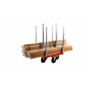 Palettenwagen Transportwagen, bis 300kg belastbar, 2 Bockrollen, 2 Lenkrollen