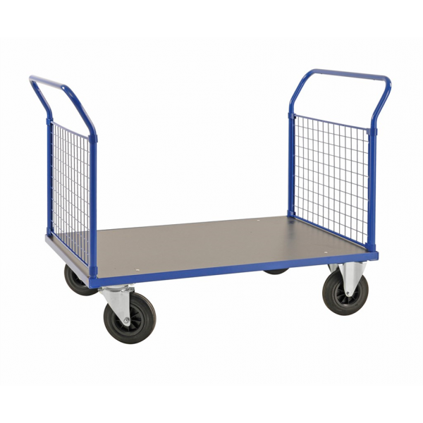 Plattformwagen Plattformwagen, bis 500kg belastbar, 2 Bockrollen, 2 Lenkrollen, blau