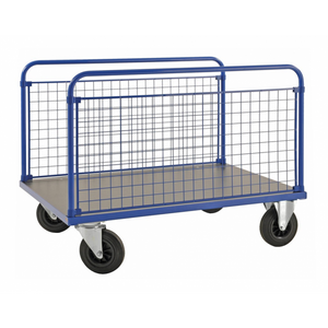 Plattformwagen Plattformwagen, bis 500kg belastbar, 2 Bockrollen, 2 Lenkrollen, blau