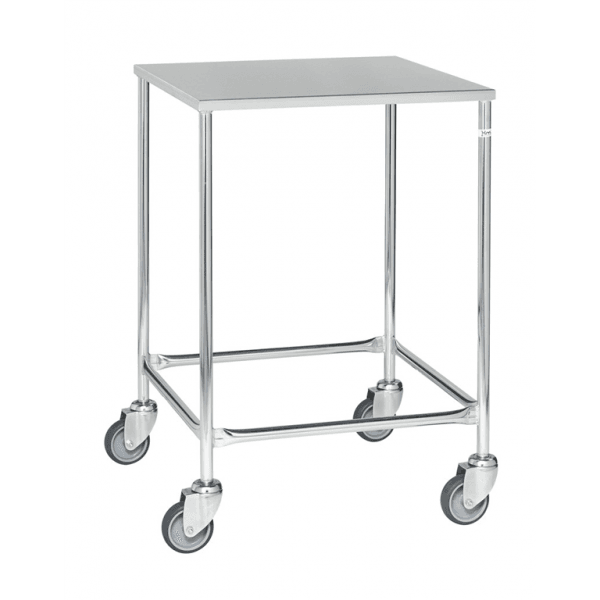 Edelstahlwagen Tischwagen bis 150kg belastbar, 4 Lenkrollen