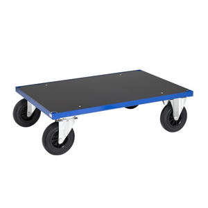 Plattformwagen Plattformwagen, bis 500kg belastbar, 2 Bockrollen, 2 Lenkrollen, blau