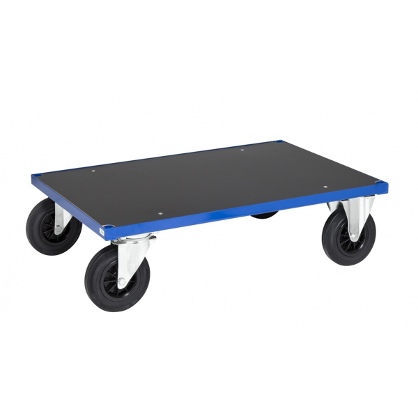 Plattformwagen Plattformwagen, bis 500kg belastbar, 2 Bockrollen, 2 Lenkrollen, blau