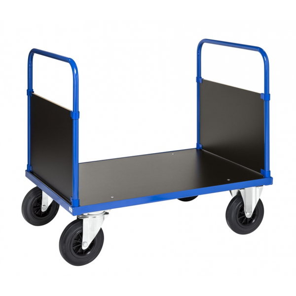 Plattformwagen Plattformwagen, bis 500kg belastbar, 2 Bockrollen, 2 Lenkrollen, blau