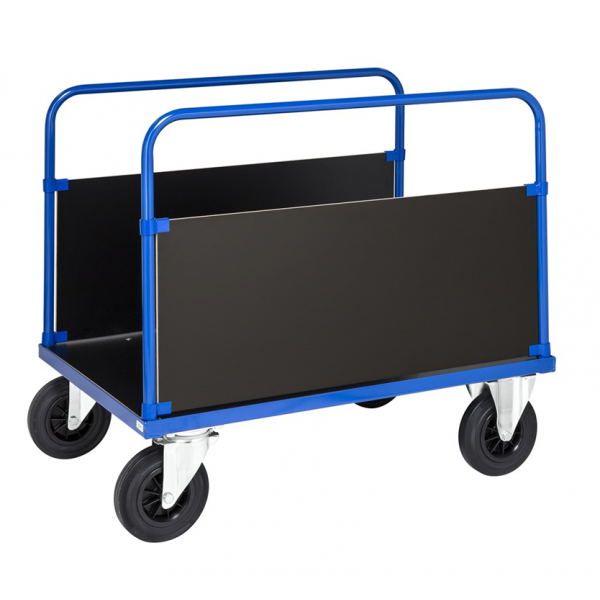 Plattformwagen Plattformwagen, bis 500kg belastbar, 2 Bockrollen, 2 Lenkrollen, blau