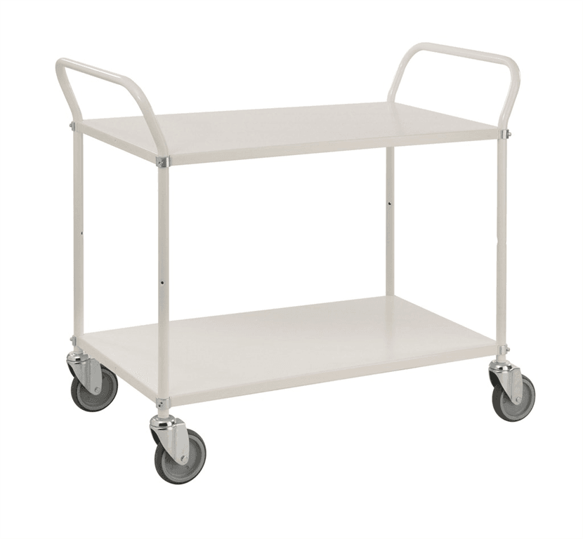 Etagenwagen mit 2 Böden bis 250kg belastbar Weiss