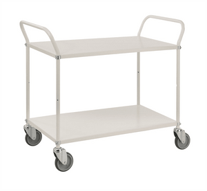 Etagenwagen mit 2 Böden bis 250kg belastbar Weiss