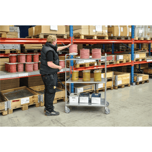 Etagenwagen 3 Böden bis 250kg belastbar mit Bremse