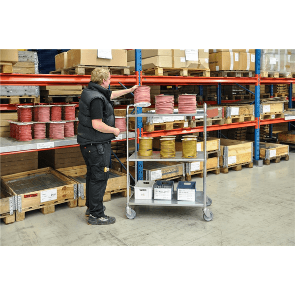 Etagenwagen 3 Böden bis 250kg belastbar mit Bremse