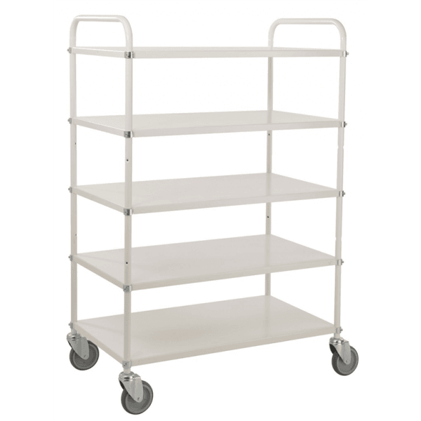 Etagenwagen 5 Böden bis 250kg belastbar Weiss
