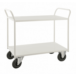 Etagenwagen mit 2 Böden bis 400kg belastbar weiss
