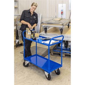 Etagenwagen mit 2 Böden bis 400kg belastbar mit Bremse