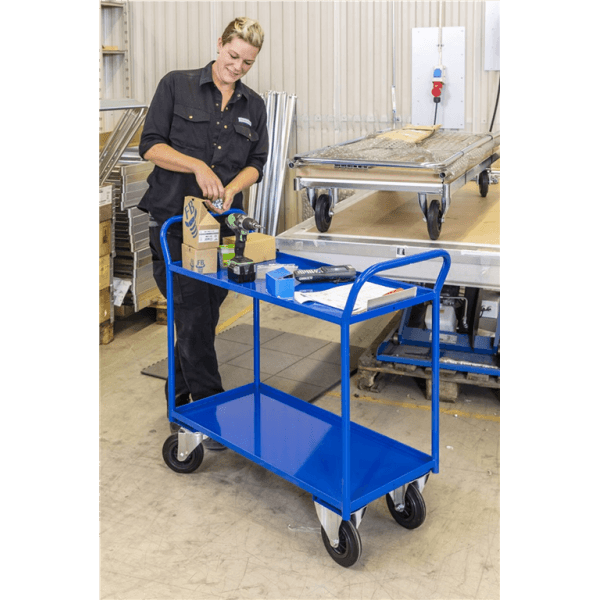 Etagenwagen mit 2 Böden bis 400kg belastbar Weiss