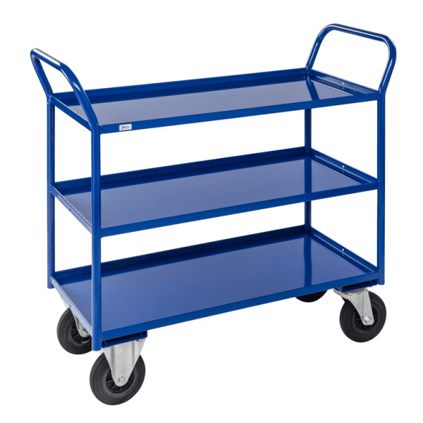 Etagenwagen mit 3 Böden bis 400kg belastbar blau