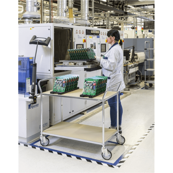 ESD-Etagenwagen mit 2 Böden bis 250kg belastbar 4 Lenkrollen