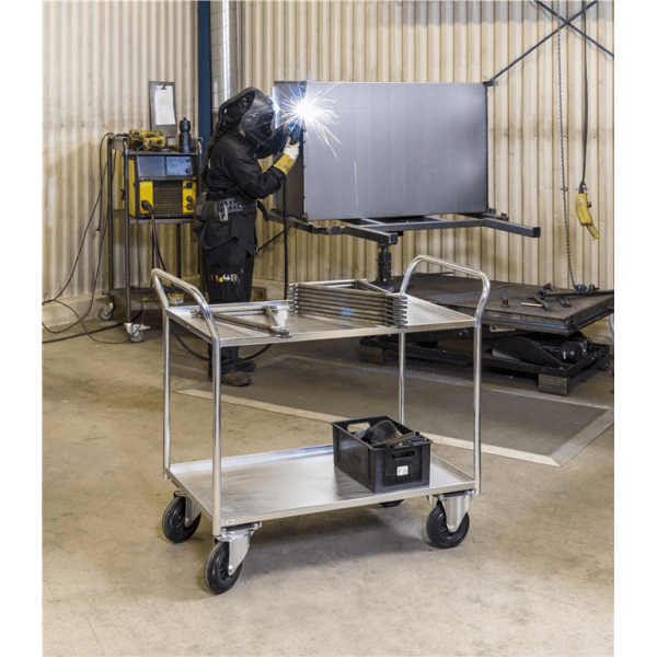Etagenwagen mit 2 Böden bis 400kg belastbar mit Bremse