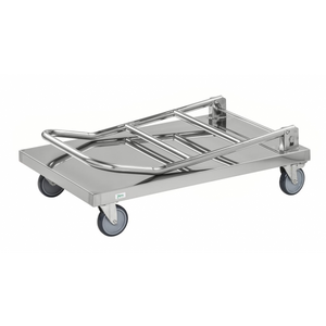 Edelstahl Plattformwagen mit höhenverstellbarem Griff, Klasse C2 Edelstahl 18/0
