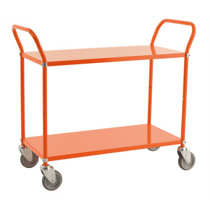 Etagenwagen bis 250kg belastbar 4 Lenkrollen orange