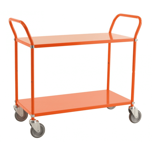 Etagenwagen bis 250kg belastbar 4 Lenkrollen orange