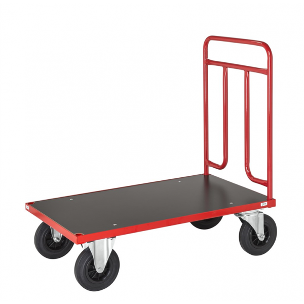 Plattformwagen Plattformwagen, bis 500kg belastbar, 2 Bockrollen, 2 Lenkrollen, rot