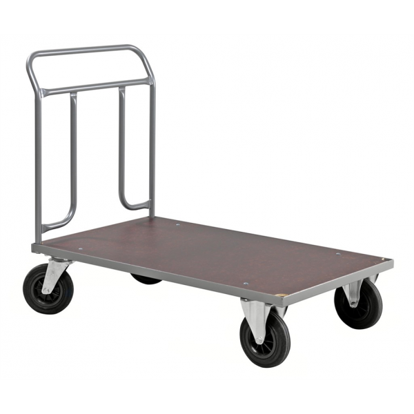 Plattformwagen Plattformwagen, bis 500kg belastbar, 2 Bockrollen, 2 Lenkrollen, grau