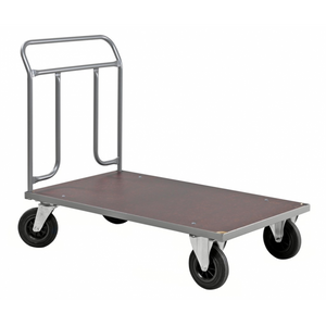 Plattformwagen Plattformwagen, bis 500kg belastbar, 2 Bockrollen, 2 Lenkrollen, grau