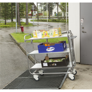 Etagenwagen 3 Böden, bis 250kg belastbar, 4 Lenkrollen, verzinkt