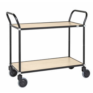 Servierwagen bis 250kg belastbar, 4 Lenkrollen, schwarz