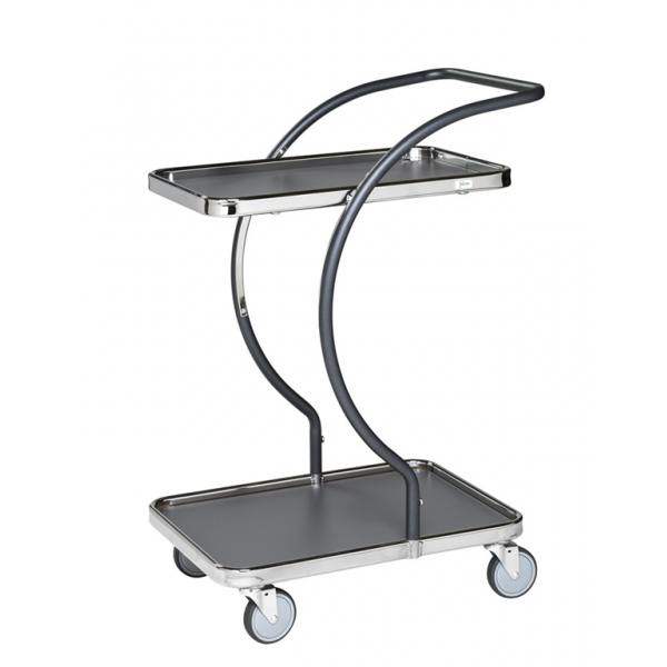 Servierwagen C-Line Tischwagen bis 120kg belastbar, 4 Lenkrollen, grau