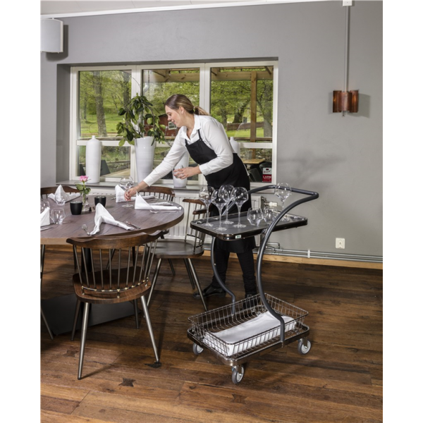 Servierwagen C-Line Einkaufswagen, bis 120kg belastbar, 4 Lenkrollen, grau
