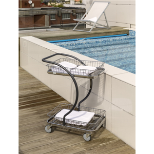 Servierwagen C-Line Einkaufswagen, bis 120kg belastbar, 4 Lenkrollen, grau