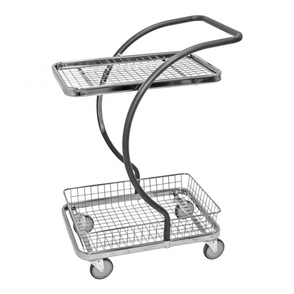 Servierwagen C-Line Einkaufswagen, bis 120kg belastbar, 4 Lenkrollen, grau