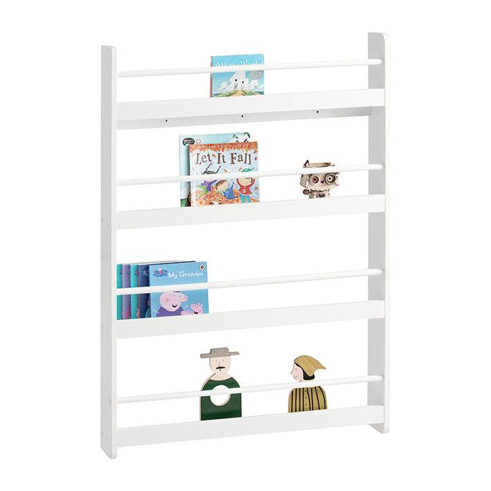Kinder Bücherregal Wandregal für Kinder mit 4 Ablagen KMB08-W