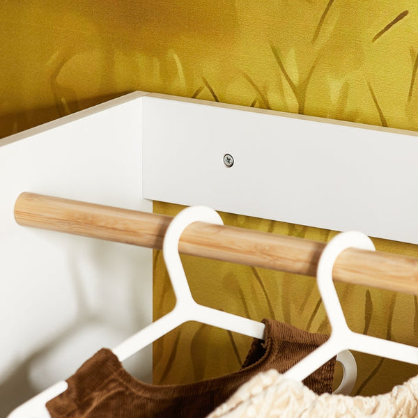 Kindergarderobe | Kleiderschrank Kinder | Kleiderständer | Grün/Weiss