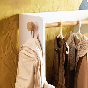 Kindergarderobe | Kleiderschrank Kinder | Kleiderständer | Grün/Weiss