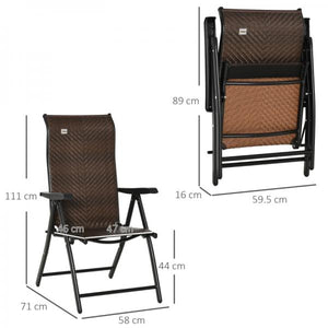 Liegestuhl aus Rattan zusammenklappbar