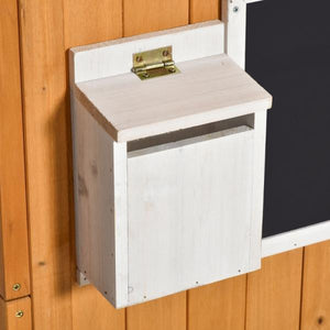 Spielhaus Holz Kinderspielhaus Briefkasten Outdoor Gartenspielhaus mit Blumentopfrack
