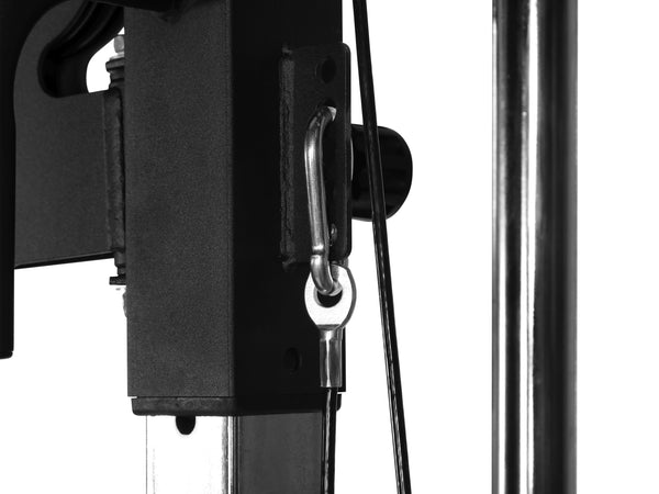 Kabelzugturm 298 x 65 x 216 cm schwarz