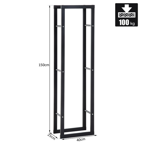 Kaminholzregal 150x40x25cm Brennholzregal Kaminholzständer
