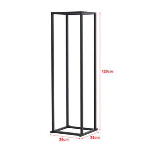 Kaminholzregal Tibro Stahl 35x35x120cm Schwarz