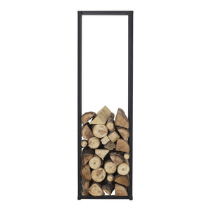 Kaminholzregal Tibro Stahl 35x35x120cm Schwarz