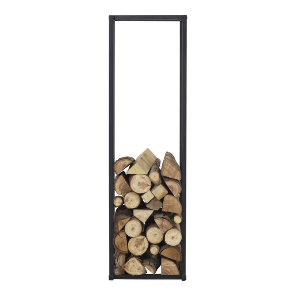 Kaminholzregal Tibro Stahl 35x35x120cm Schwarz
