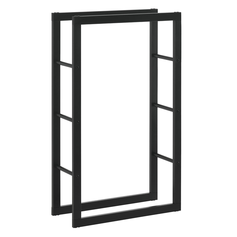 Firewood rack Täby steel 60x25x100cm black