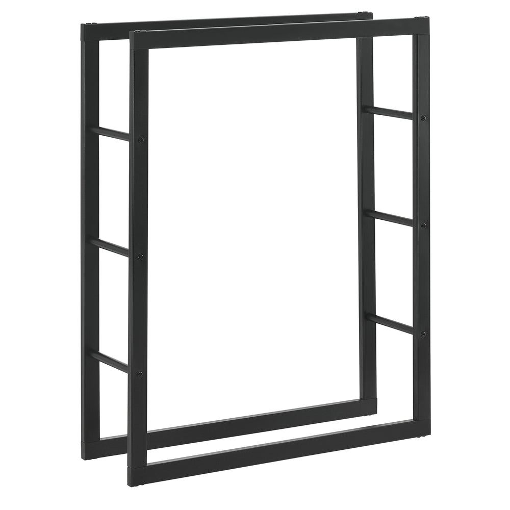 Firewood rack Täby steel 80x25x100cm black