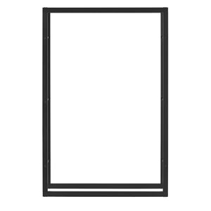 Kaminholzregal Täby Stahl 100x25x150cm Schwarz