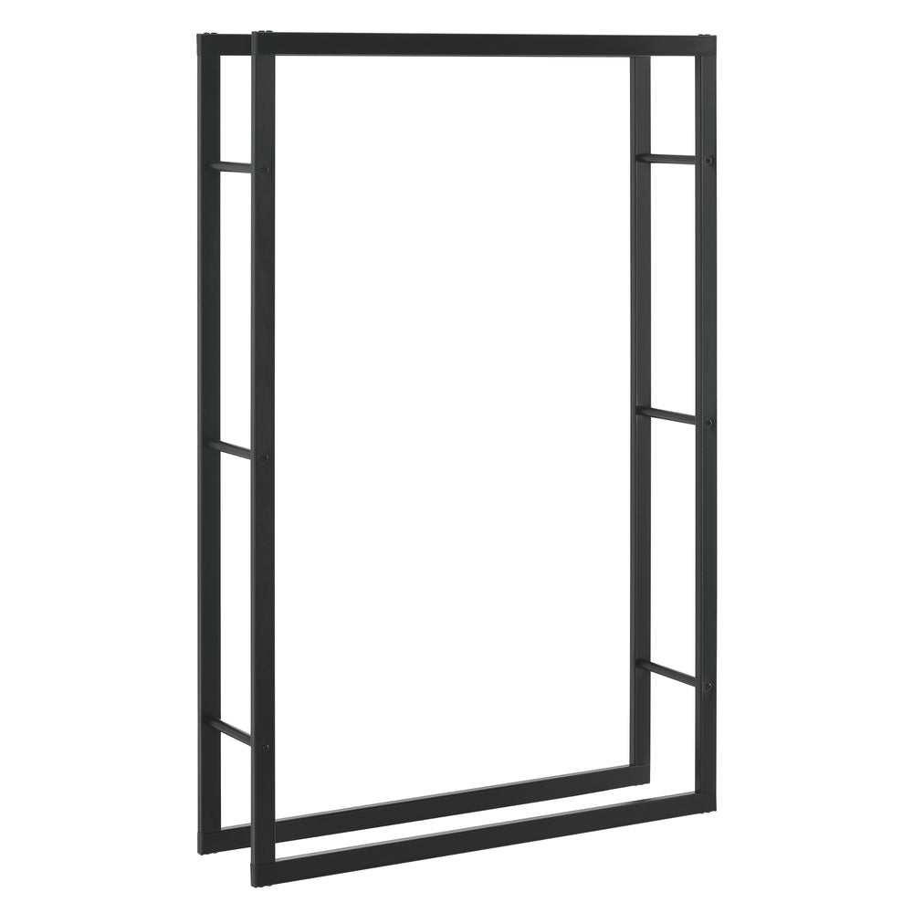 Firewood rack Täby steel 100x25x150cm black