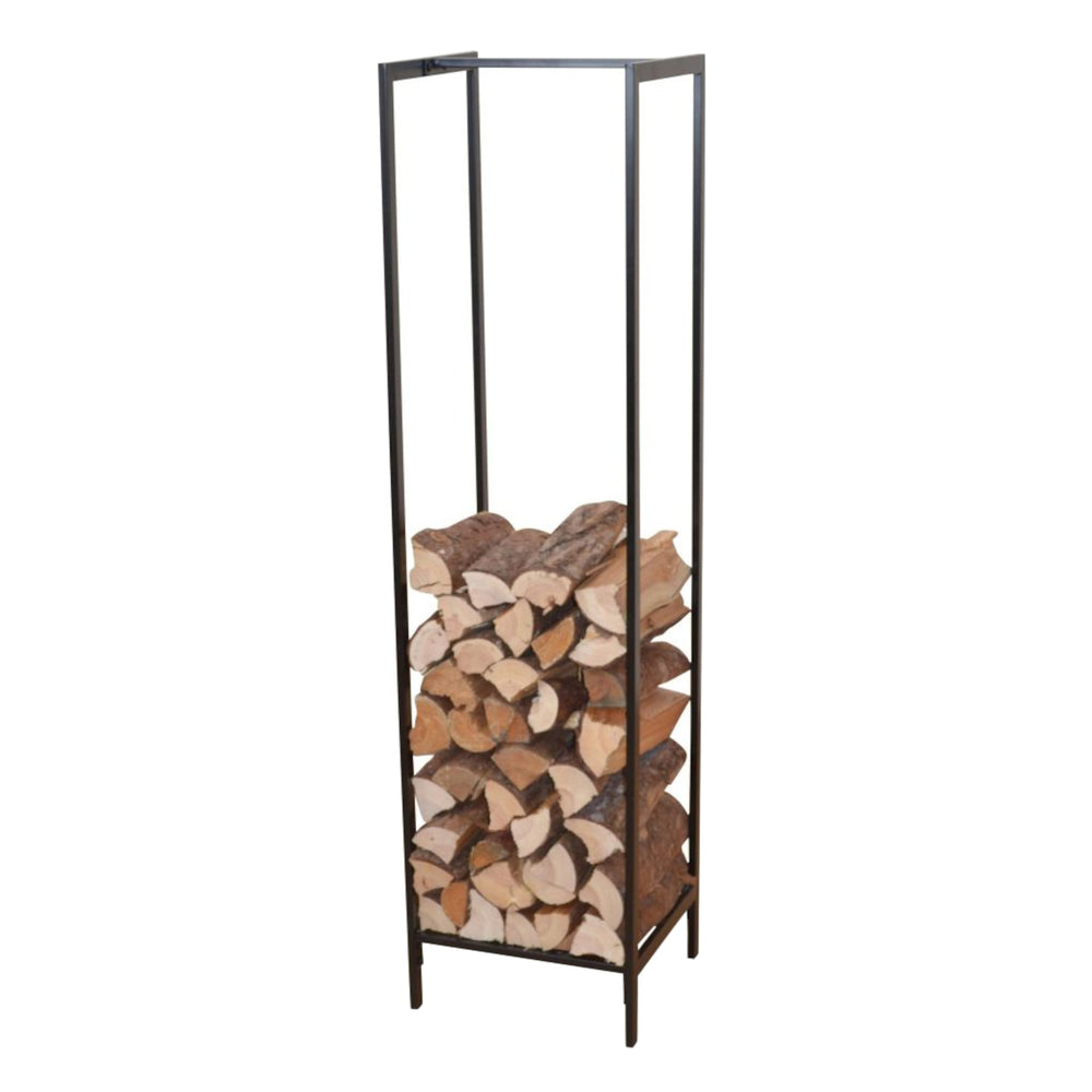 Firewood shelf Taarbæk 140x35x35cm black