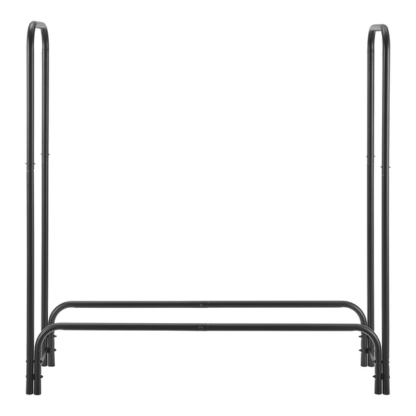 Kaminholzregal Kwethluk Stahl 124x124x34.5cm Schwarz